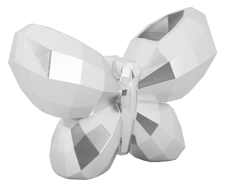 Vaza, fluture, argintie 22,5x8x15 cm  [1]