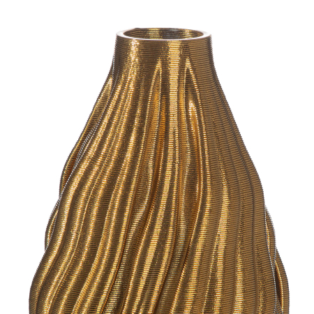 VAZE SI GHIVECE - Vaza, "Fold", Ceramica, aurie, PU 1, H 20 cm, A. 10 cm