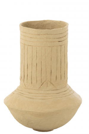 Vaze si boluri - Vază, Gada Hartie Mache, natur, L 40| W 40| H 60 cm