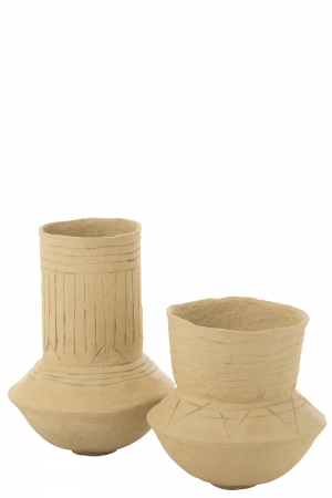 Vază, Gada Hartie Mache, natur, L 40| W 40| H 60 cm [1]