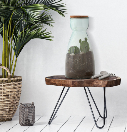 SALE % - Vaza/terarium GARDEN VETRO RICICLATO CM  Ø 21,5X43,5 , Mauro Ferretti