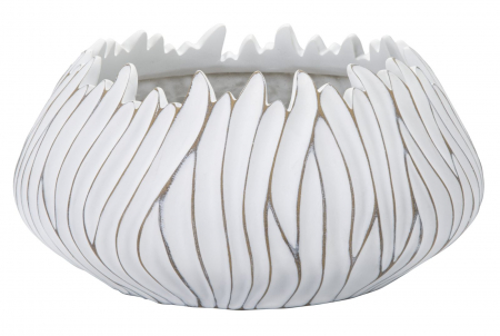 Vaza Gaspeau, Rasina, Alb, 20x40x40 cm SALE % - Vaza Gaspeau, Rasina, Alb, 20x40x40 cm