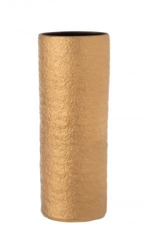 IN STOC - Vaza Gatsby, Ceramica, Auriu, 15x15x39.5 cm