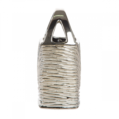 Vază, Geantă de mână, Ceramică, culoarea șampaniei, culoarea argintie, PU 2, L. 12 cm, l. 19 cm, H 26 cm [2]