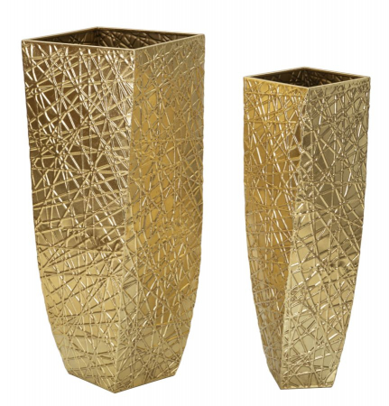 Ghivece si suporturi de flori - Vaza/ Ghiveci, SQUER 34x34x90-25x25x78 cm