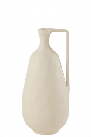 Vaze si boluri - Vază, Goa Aluminiu, Alb M, L 16.5| W 16| H 35 cm