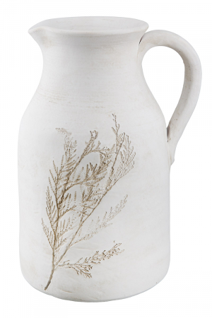 Vaza Grass, Ceramica, Alb/Bej, 31x16 cm