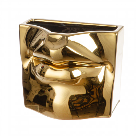 Black Friday 2025 - Vaza, Gura, Volto, Ceramica, aurie, PU 4, L. 8 cm, L. 15 cm, H. 12,5 cm