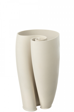 SALE % - Vază, Hydria ceramică, Bej, L 20| W 23| H 33.5 cm