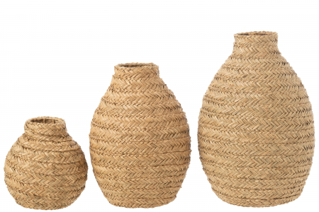 Vază, iarbă de mare împletită, natur M, L 40| W 40| H 60 cm [2]