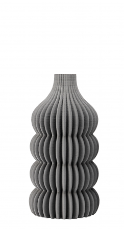 IN STOC - Vaza Ilsa, Ceramica, Gri, 11x11x20 cm