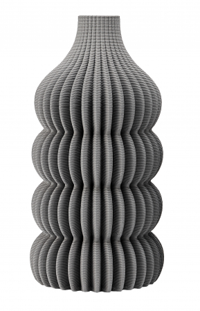 Vaze si boluri - Vaza Ilsa, Ceramica, Gri, 12x12x25 cm