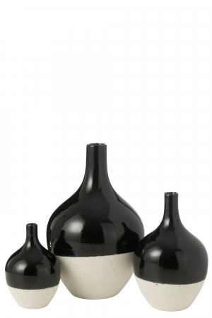 Vază, Iva Porțelan, Negru/Alb M, L 21| W 21| H 32 cm [1]