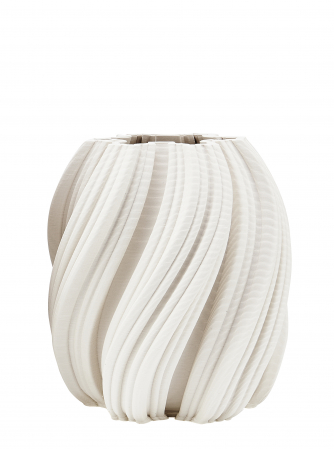 IN STOC - Vaza Joleen, Ceramica, Bej, 19x19x21 cm
