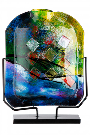 Vaza Karree, Sticla, Multicolor, 10x36x46 cm [2]