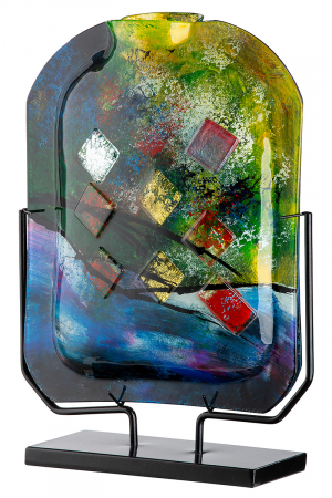 Vaza Karree, Sticla, Multicolor, 10x36x46 cm [1]