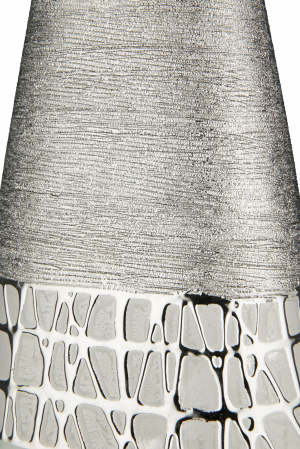 Vaza Lagos, Ceramica, Argintiu, 15.5x34x15.5 cm [3]