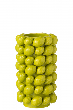 VAZE SI GHIVECE - Vază, Lamaie, ceramică, Verde, L 15| W 15| H 26.5 cm