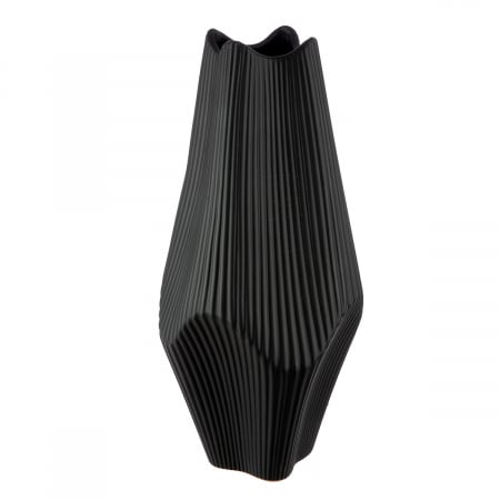 Vaza, Lamele, Ceramica, neagra, PU 1, L. 15 cm, L. 15 cm, H. 30 cm [1]