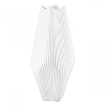 SALE % - Vaza, Lapci, Ceramica, alba, PU 1, L. 15 cm, L. 15 cm, H. 30 cm