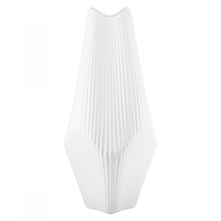 Vaza, Lapci, Ceramica, alba, PU 1, L. 15 cm, L. 15 cm, H. 30 cm [1]