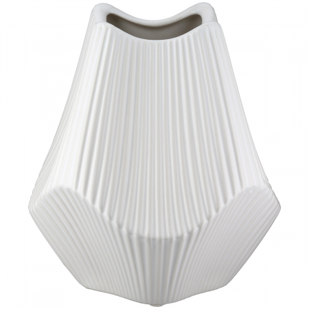 Vaza, Lapci, Ceramica, alba, PU 2, L. 15 cm, L. 15 cm, H. 18 cm [1]
