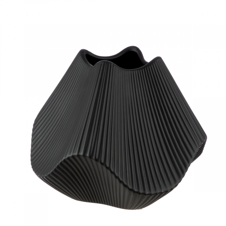 Vaza, Lapci, Ceramica, neagra, PU 1, L. 22 cm, L. 22 cm, H. 18,5 cm [1]