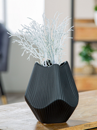 Vaza, Lapci, Ceramica, neagra, PU 2, L. 15 cm, L. 15 cm, H. 18 cm [3]