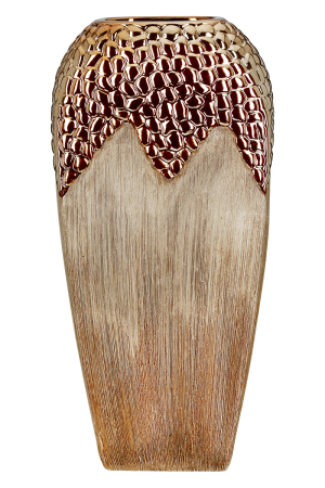 VAZE SI GHIVECE - Vaza, "Lausanne", Ceramica, maro, culoare bronz, PU 2, L. 10 cm, l. 19 cm, H 38,5 cm