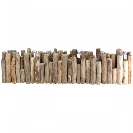 Vază, Lemn, culori naturale, PU 2, L. 8 cm, L. 53 cm, H 16 cm [2]