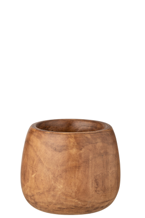 SALE % - Vaza, Lemn, Maro, 22.5x22.5x27