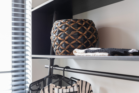 SALE % - Vaza, Lemn, Negru, 32.5x32.5x22.5