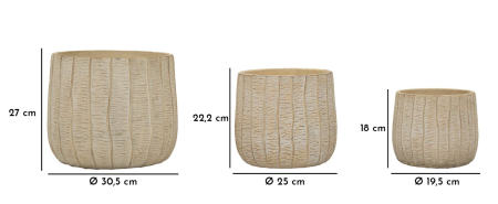 Vaza Lene, Set de 3 30,5x27-25x22,2-19,5x18 cm [7]