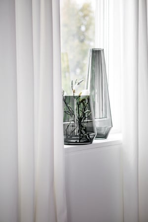 SALE % - Vaza Linea, Sticla, Gri, 36x17 cm