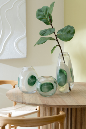 Vază, Livy Sticlă, Verde/Alb/Transparent S, L 20| W 20| H 18 cm [1]