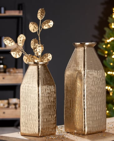SALE % - Vaza, LOLA, Aluminiu, 13X13X38 cm