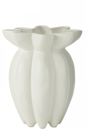Vază, Lotus ceramică, Albă M, L 32.5| W 32.5| H 38 cm SALE % - Vază, Lotus ceramică, Albă M, L 32.5| W 32.5| H 38 cm