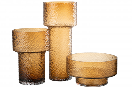 Vază, Low Betty Sticlă, Maro, L 28| W 28| H 15 cm [1]