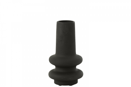 Vaze si boluri - Vază, Lyra Clay Neagra S, L 18| W 18| H 32 cm