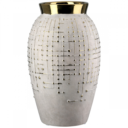 SALE % - Vaza, Madrid, Ceramica, bej, PU 2, H. 33 cm, D. 18 cm