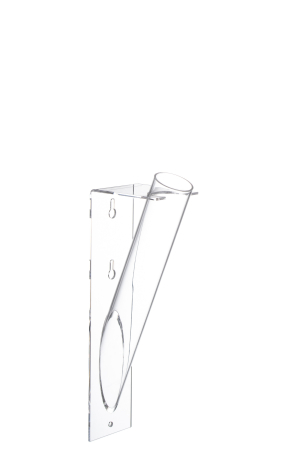SALE % - Vaza, Material sintetic, Transparent, 26x6.5x9.5