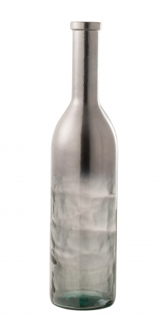 SALE % - Vaza Metallic, Sticla, Gri, 17x17x75 cm