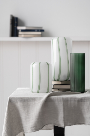 Vază, Mimi Sticlă, Alb/Verde S, L 16| W 16| H 22 cm [1]