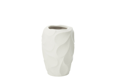 SALE % - Vază, Mirena Clay Alb S, L 21.5| W 21.5| H 32 cm