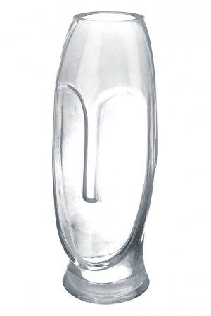 Vaza Moai, Sticla, Gri, 30x11 cm [1]