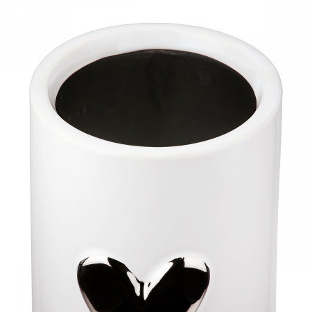Vaza, Modern Heart, Motiv inima, Ceramica, alba, PU 4, H. 15,5 cm, D. 9 cm [2]