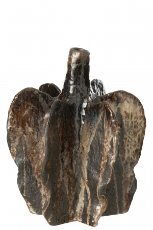 SALE % - Vază, Naga ceramică, Maro/Negru M, L 24.5| W 22.5| H 30 cm