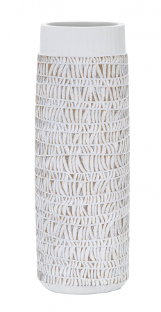 Vaza Nairobi oval, Rasina, Alb, 50x19x12 cm [1]