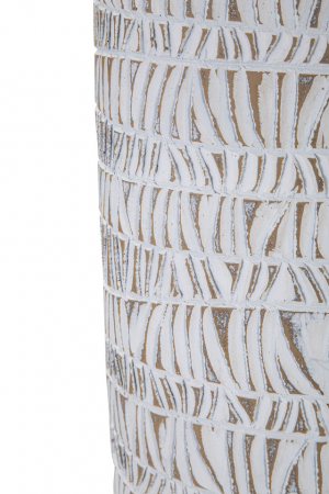 Vaza Nairobi oval, Rasina, Alb, 50x19x12 cm [3]