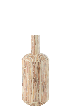 SALE % - Vaza Nuye Drop, Hartie, Bej, 19.5x19.5x51.5 cm